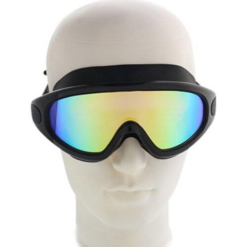 Large Frame Swimming Goggles With Earplug HD Transparent Glasses Anti fog Silicone Waterproof Men Women Swim Eyewear Adult