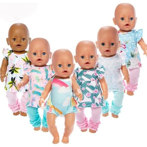 Doll Clothes Born Baby Fit 17 inch 43cm Doll Accessories Clothes For Baby Festival Birthday Gift
