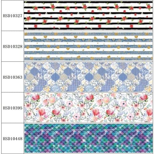 22MM 25MM 38MM 50MM 75mm Printed Pattern on Grosgrain Ribbon for diy ribbon