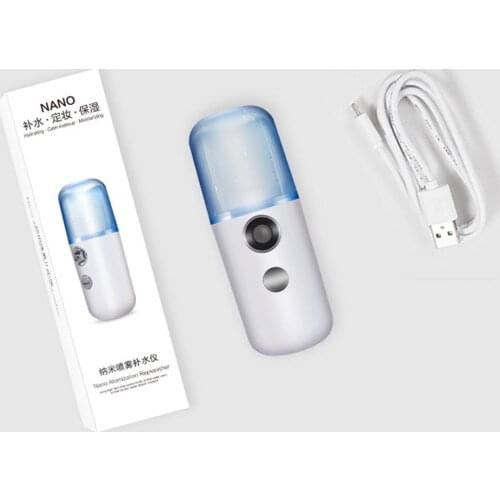Portable Mini Mist Spray Facial Moisturizing USB Rechargeable Beauty Instrument Face Humidifier Daily Cooling Water Sprayer