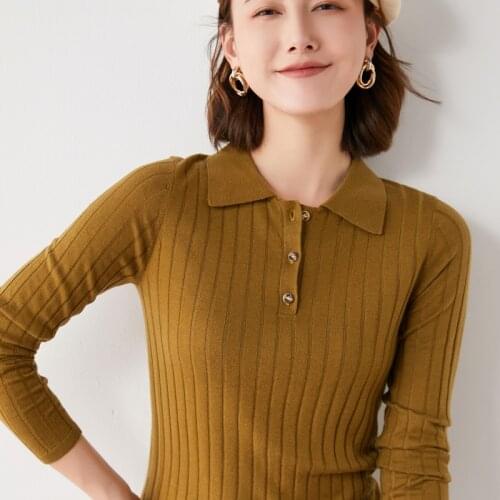 Adishree 2021 woman winter 100% Cashmere sweaters auntmun knitted Pullovers High Quality Warm Female Polo collar cheap top