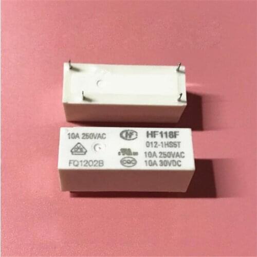 12V relay HF118F 012-1HS5T HF118F0121HS5T HF118F-012-1HS5T HF118F 012 1HS5T 12VDC 4PIN