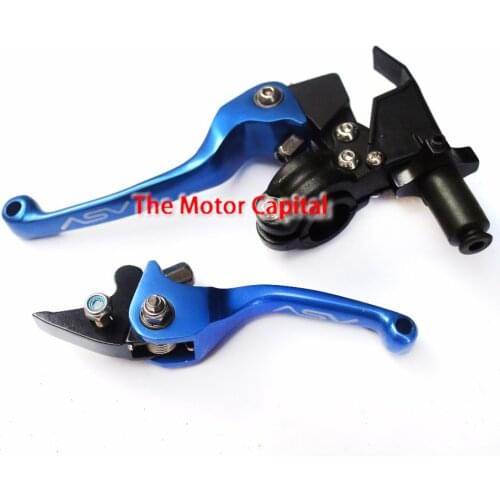 Aluminum Folding ASV 1st Universal Brake Clutch Levers 22mm Blue for SDG YCF SSR CRF XR KLX Pit Dirt Bike Motorcycle Motocross