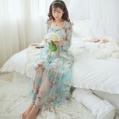 Silk Nightgown Sleepwear Women Amazing Sexy Silk Dress High Quality