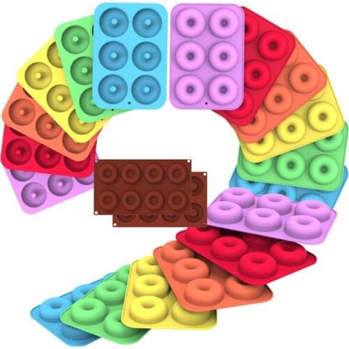 DIY Doughnut Cake Silicone Bakeware Moulds Silicone Donut Baking Pan Handmade Bakeware Set and Cake Decorating Tools