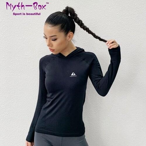 Women Yoga Shirts Long Sleeve Fitness Running Hoodies Hollow Out Sport T-shirt Quick Dry Training Hooded Tops Gym Workout Blouse