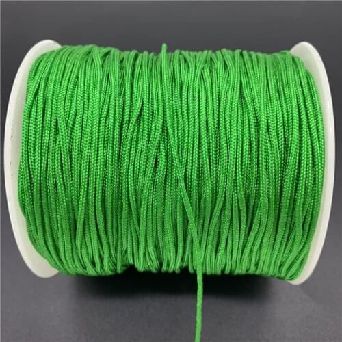 0.5/0.8/1.0/1.5mm Green Nylon Cord Thread Chinese Knot Macrame Cord Bracelet Braided String For Shamballa Rope