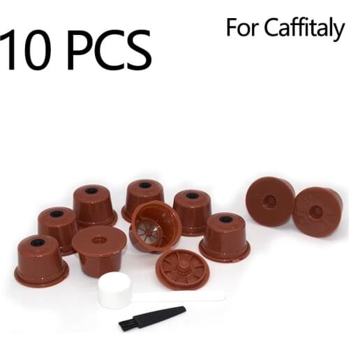 10PCS Reusable Coffee filter Capsules for Caffitaly Refillable Coffee Pods Plastic fit for Caffitaly refill capsule High Quality
