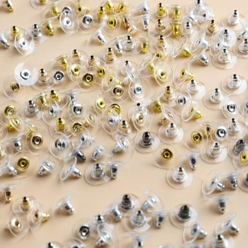 100pcs/lot Rubber Earring Backs Stopper Earnuts Stud Earring Back Supplies for DIY Earring Jewelry Findings Making Accessories