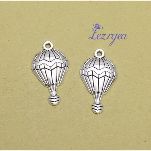 20pcs/lot--29x17mm, Balloon cham,Antique silver plated Hot Air Balloon charms,DIY supplies,Jewelry accessories
