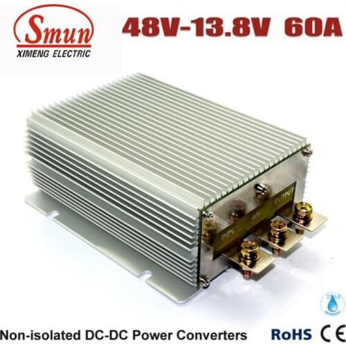 48VDC TO 13.8VDC 60A 828W DC DC Buck Converter With IP68 Waterproof