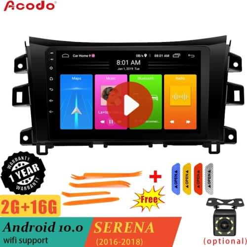 ACODO 2G RAM+16G ROM Android 10.0 Car Radio Multimedia Player For NISSAN NAVARA NP300 2016-2018 Navigation GPS 2 din