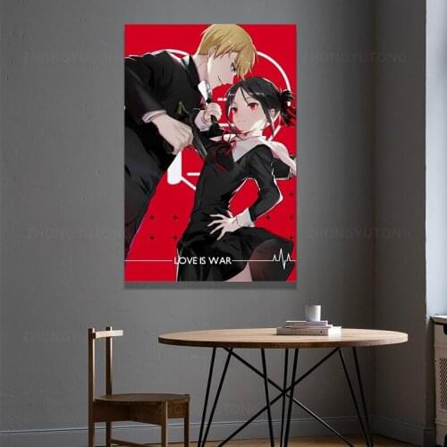 Anime Kaguya Sama Love is War Kaguya Miyuki Poster Decorative Painting Canvas Wall Art Living Room Posters Bedroom Painting