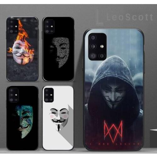 V-vendetta Mask rose Phone Case For Samsung A40 A31 A50 A51 A71 A20E A20S S8 S9 S10 S20 Plus note 20 ultra