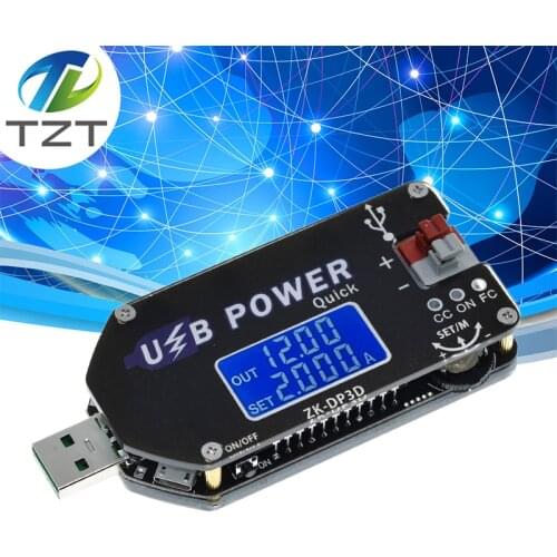 CNC USB TYPE-C DC DC Converter CC CV 1-30V 2A 15W Power Module Adjustable Regulated power supply QC2.0 3.0 AFC