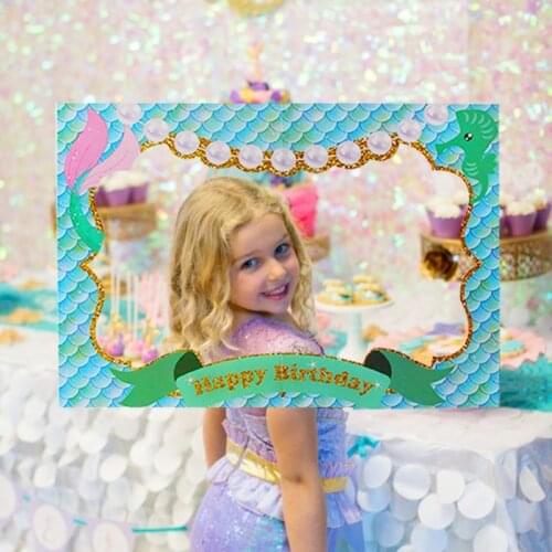 Unicorn Paper Photo Frame Mermaid Unicorn Party Decoration Wedding Decor Kids Birthday Party Favors Baby Shower