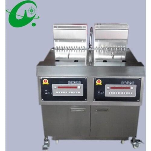 50L Electric open fryer(With oil pump) deep fried chicken machine air pressure fryer stainless steel
