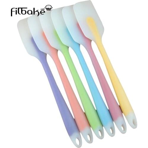 FILBAKE 2019 New 1 Pcs Piece Transparent Silicone Cake Scraper Cream Spatula Cake Spatula Blade High Temperature Baking Tools