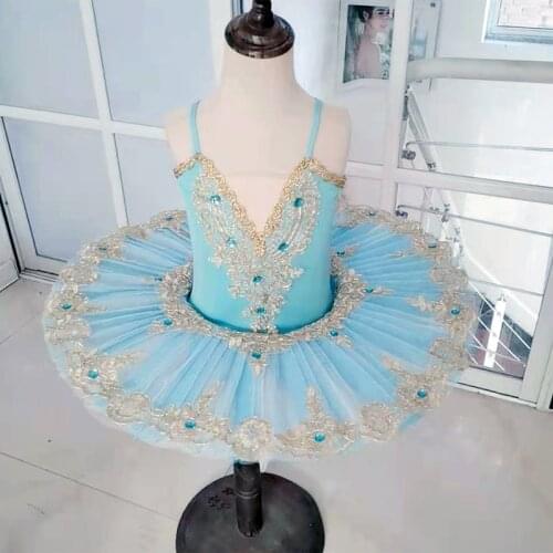 Robe Tutu en dentelle rose/noir/bleu pour femmes, tenue de Ballet, Costume de spectacle sur scène avec diamants