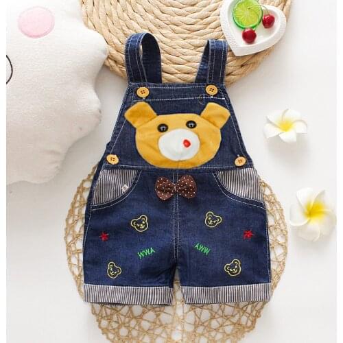 IENENS Baby Clothes Toddler Overalls Summer Shorts Boy Soft Dungarees Infant Denim Short Pants Toddler Girl Jumpsuit Clothing