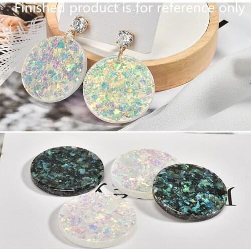 Min order 30pcs/lot AB color decoration handmade round shape earrings diy jewelry earring pendants accessory