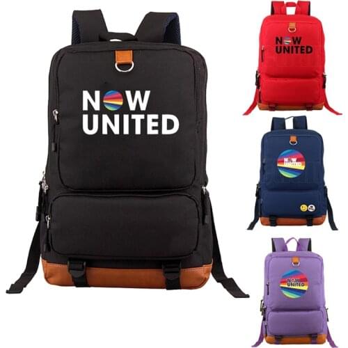 Mochila Now United Schoolbag Leather Backpack Men Luxury Laptop Pink Women Travel Book Bag Sac A Dos UN Team Waterproof Backpack