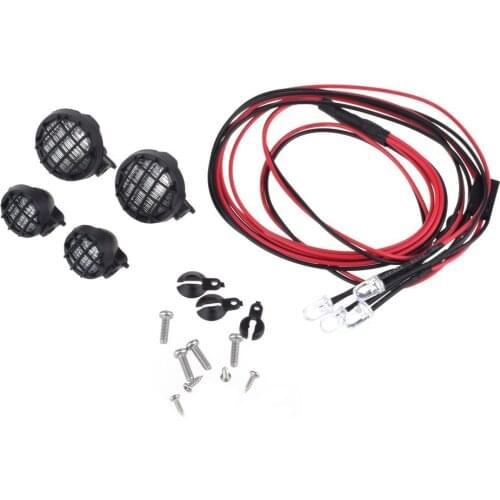 RC LED Fog Round Lamp Light kits For SCX10 Tamiya Axial Cross Capo 4x4 6x6 8x8 Tractor 1/10 RC Rock Cralwer