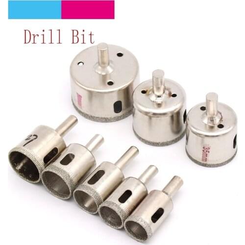 1pcs 4mm-80mm Diamond Coated Drill Bit Set Tile Marble Glass Ceramic Hole Saw Drilling Bits For Power Tools 6/8mm Shank