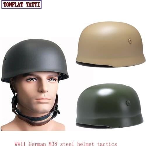 2020 New Military Tactics Paintball Airgun Protection Collectible Wwii German Fallschirmjager Mm38 Helmet Grey Replica Helmet