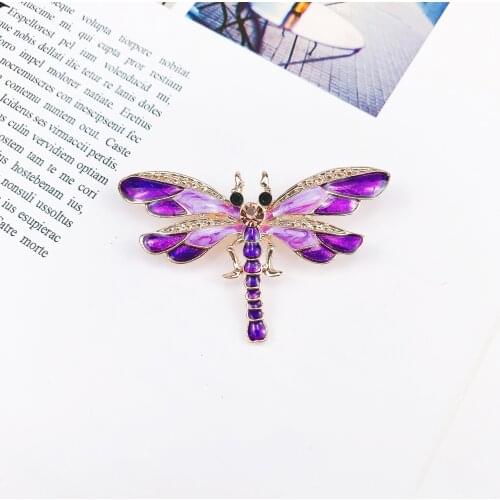 New Creative Handmade Oil Alloy Dragonfly Breastpin Europe Insect Corsage-Emptied Ornament