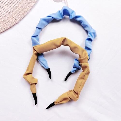 Cute Solid color Folds Hair hoop for Women Hair Elegant Fabric Headband Accesorios Fashion Turban Girls Hair Headwear FG118