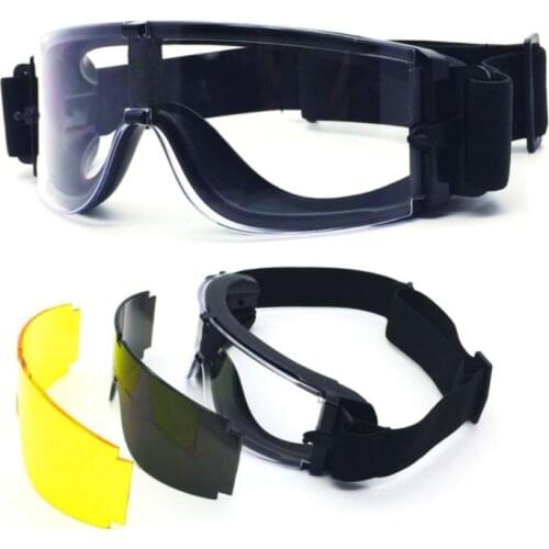 Airsoft Paintball Sport Outdoor Goggles 3 Lens Military Army Combat Shooting Glasses Men Hunting Tactical Glasses