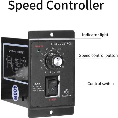 Alternating Current Single-phase Asynchronous Motor Electronic Stepless Speed Regulation Speeds Controller