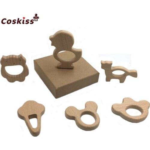 Organic Baby Teether Wooden Teether Natural Teething Grasping Toy Baby Shower Gift Toddler Teether Newborn Baby Teether Gift