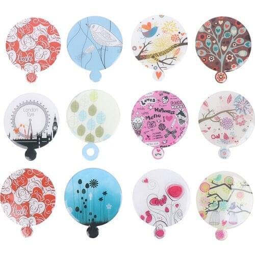 GU44 Portable Mini Unbreakable Makeup Mirror Card Shatter Proof Card Style Pocket Cosmetic Mirror PU Leather Cover Stainless