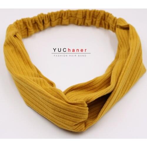 Spring Strip Soft Solid Headbands Korean Fashion Women 2018 Bandage On Head Girls Elastic Hair Bands For Womens Accessories