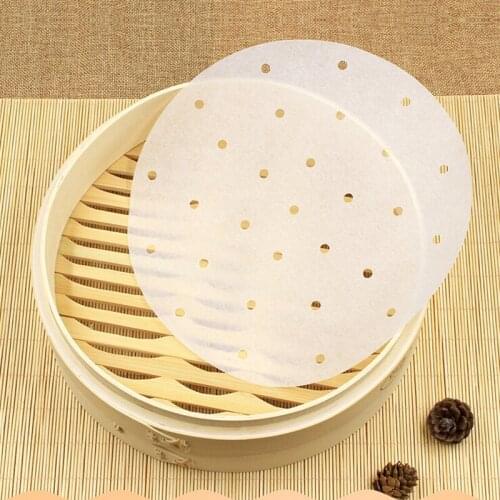 Practical Cooking Paper Bamboo Steamer Dim Sum Paper Non Stick Restaurant Kitchen Under Steam Mat Wholesale