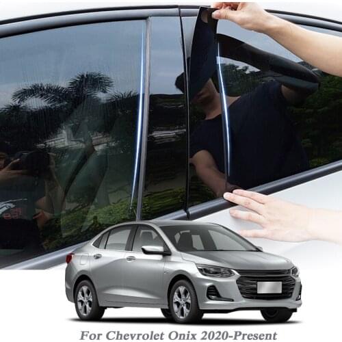 PVC Stickers For Chevrolet Onix 2020-Present Car Styling Car Window Trim Sticker Middle Column Stickers External Accessories