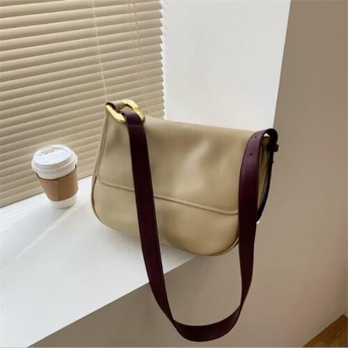 Soft Leather Retro Bag Female Large-Capacity Tote Bag Female 2021 New Trendy Fashion Single-Shoulder Messenger Bag