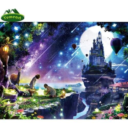 YUMEART Full Square Drill Diamond Embroidery Meteor Shower 5D DIY Diamond Painting Wonderland Cross Stitch Rhinestone Mosaic