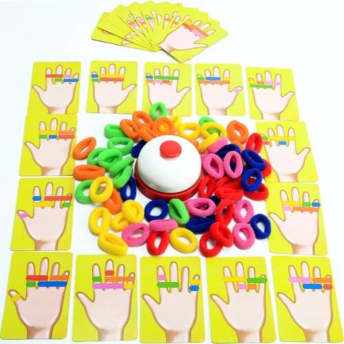 Funny Challenge Ring Ding Toy Family Party Games Practical Funny Gadgets For 2-6 Players with 24 picture cards 60 Hair 1 Bell