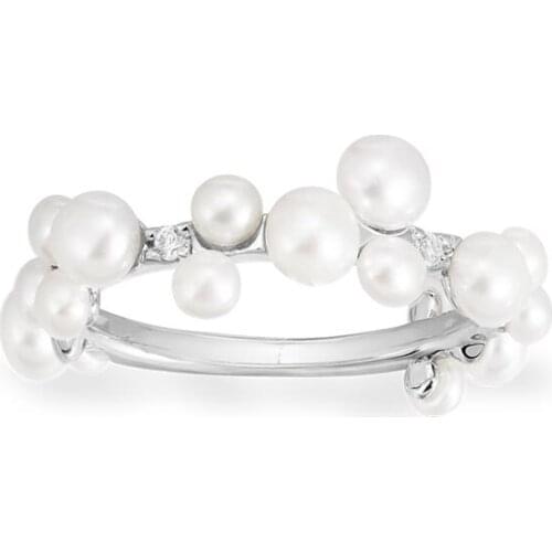 SLJELY Fashion Pure 925 Sterling Silver Multi Pearl Ring with High Quality AAA Zirconia for Women Fine Luxury Brand EDEN Jewelry