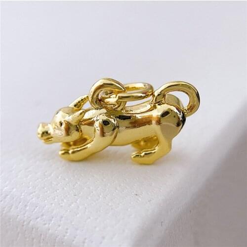 1PCS real 18K Gold plated jewelry accessories charms pendants DIY bracelet necklace making jewelry findings