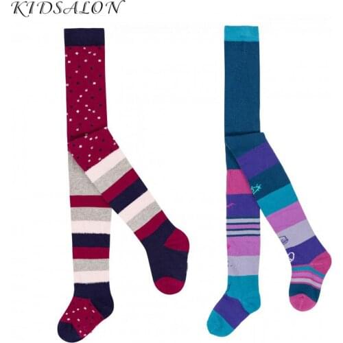 2Pcs/Lot Girls Tights Winter Baby Stockings Striped Cotton Kids Tights for Girls Pantyhose Autumn Tights Children Clothing