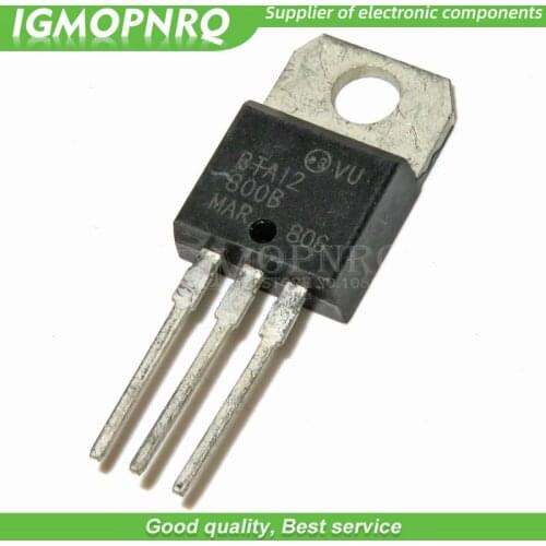 5pcs free shipping BTA12-800B BTA12-800 BTA12 TO-220 Triacs 12 Amp 800 Volt new original