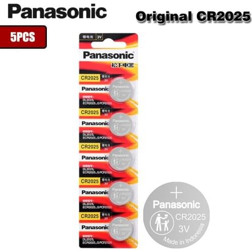 5PCS/lot PANASONIC Original CR2025 Button Cell Battery 3V Lithium Batteries CR 2025 for Watch Toys Computer Calculator Control
