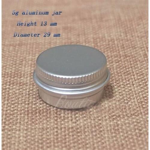 500pcs/lot Capacity 5g (29*13mm) aluminium cream jar,Aluminum Jar can use for packing,Can be printed logo
