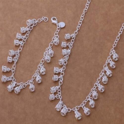 AS228 Hot sterling Jewelry Sets Bracelet 139 + Necklace 529 /ajcajaja appajgwa silver color