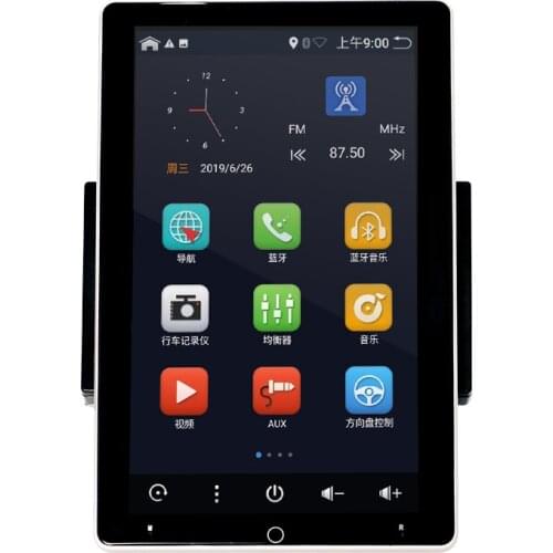 10.1" Android 9.0 Car Radio For Universal Electronic Rotating Screen Car Multimedia Player 4 core Blue Metal 2+32GB Audio Stereo