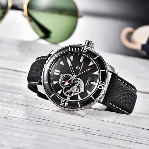 PAGANI DESIGN Mens Tourbillon Mechanical Wristwatch 200M Waterproof Hollow Automatic Watches Top Brand Sapphire Glass Clock